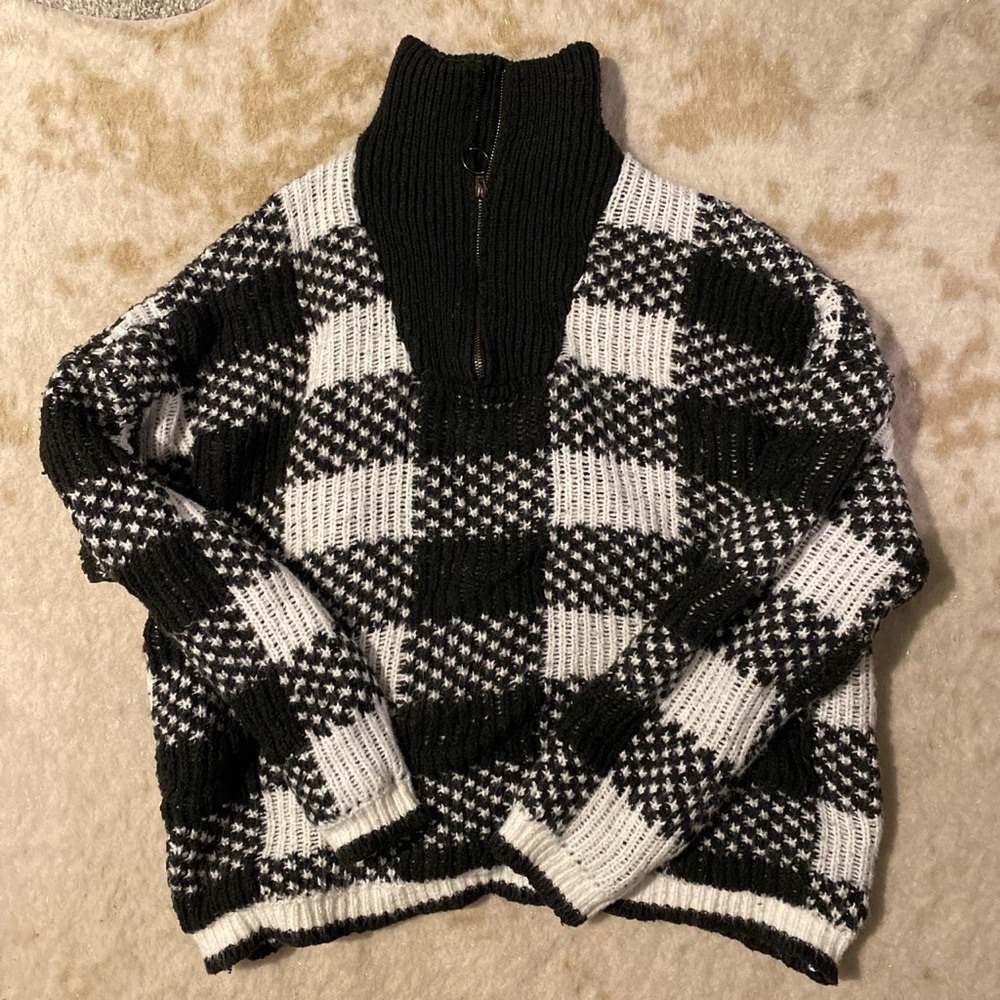Anthropologie half-zip ski sweater